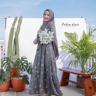 New Gamis Premium Murah Syari Satu Set Zahra By Attin - Cloudy Grey,