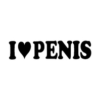 Car Sticker Funny I LOVE PENIS Automobiles Motorcycles Exterior Accessories Vinyl     ,15cm*4.5cm