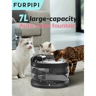7L Dog Cat Water Dispenser Furpipi with Large 3-Way Fountain and ABS Material Cat Dog Automatic Wate
