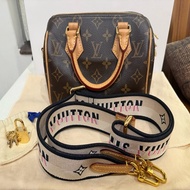 LOUIS VUITTON Speedy20可拆卸寬肩帶/老花/PVC晶片/肩背包