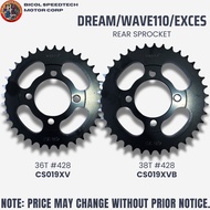 DREAM/WAVE110/EXCES REAR SPROCKET 428 (CS019XV, CS019XVB)