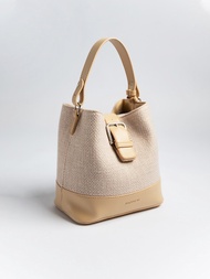 HAPPY2U Eryca Raffia Bucket Bag