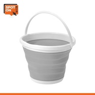 10L可摺疊手提水桶(灰色+白色) // Collapsible Bucket 10L (Grey + White) // HH-BSKT002-00