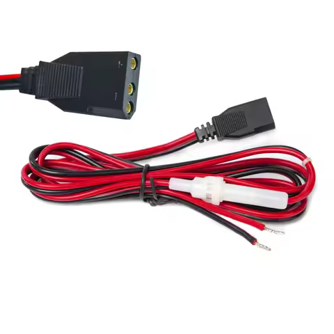2-Wire CB Power Cable 3 Pin CB Power Cord with 15A Fused Replacement CB Radio Power Cord for CB Radi