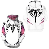 Peter Parker Hoodie เสื้อแจกเก็ตแมงมุม Man Miles Morales เครื่องแต่งกาย3D พิมพ์ Sweatshirt เป็น Spid