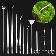 Stainless Steel Aquarium Water Plant Tool Tweezers Scissors Spatula Fish Plant Tank Aquarium Cleanin