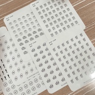 Minimalist Mini Icon Planner Stickers
