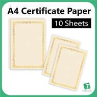 A4 Certificate Paper - 10 Sheets | Paper for Print Certificate
