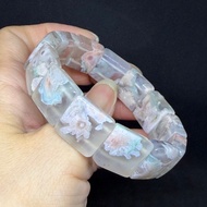 jelly Sakura agate bangle