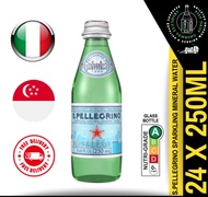 SAN PELLEGRINO Sparkling Mineral Water 250ML X 24 (GLASS) - FREE DELIVERY within 3 working days!