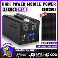 Power Station 500W/220V Power Station Multi-Function Portable 288000mAh Big Capacity Solar Generator