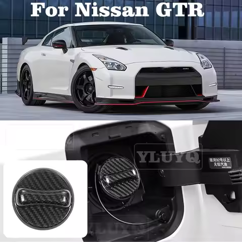 For NISSAN GTR Real Hard Carbon Fiber R32 R35 R30 370Z 350Z inner Fuel Tank Cover Accessories Sticke