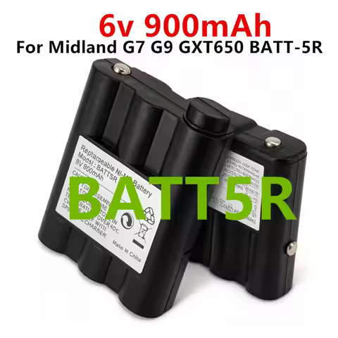 6V 900mAh Ni-MH battery For Midland G7 G9 GXT650 BATT5R GXT500 GXT450 GXT900 GXT950 GXT-720 GXT-756 