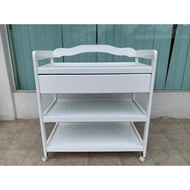 Seni Daya Angel Cot Local Premium Solid Hardwood Baby Changing Table/Diapers Changing Table (FREE Ch