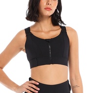 Sport Bra High Impact Model Push Up Bra Sport Wanita Kancing Depan Bra Resleting Depan Adjustable Sp