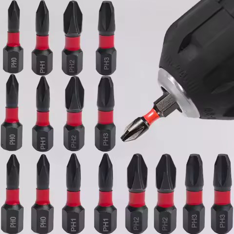 PH0/PH1/PH2/PH3 Magnetic Screwdriver Bit Set S2 Steel Hex Shank Electric Screwdriver Bits Impact Dri