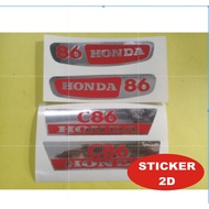 20230825-359 STICKER HONDA C86 [CHROME] ORACAL CLEAR COATED STICKER 2D Body Sticker / Stripe / STIKE