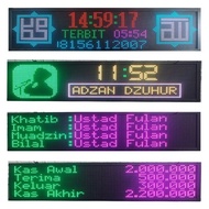 Jam Masjid Digital Jadwal Waktu Sholat Jws Tinggal Pasang P5 - 1 BARIS