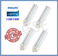 [Bundle of 4] Philips Master PL-C / PLC 4 Pin 4P 13W 18W Light Tube 827 840 865