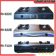 Kompor Gas Rinnai 2 Tungku Ri-522E Stainless // Ri-522C Ceflon //