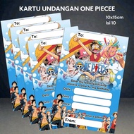 ONE PIECE Birthday Invitation Cards, Pack of 10 ONE PIECE Children's Birthday Invitation Cards
