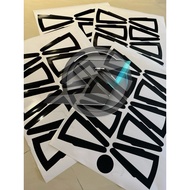 (Ready Stock) S1168# Rim Sticker Toyota Vios vinyl decal Car Sticker (17” inch Rim)