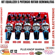 5 Channel Rotary Potentiometer Equalizer Kit Amplifier Equalizer Plus Potentiometer Knob