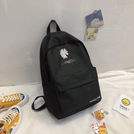 OKADY กระเป๋านักเรียน กระเป๋านักเรียน เวอร์ชั่นเกาหลี กระเป๋าเป้ดอกเดซี่ขนาดเล็ก กระเป๋าเป้เดินทาง ความจุขนาดใหญ่