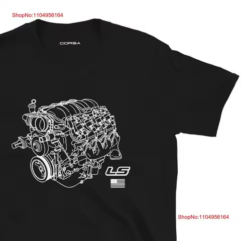 LS1 LS3 LS2 LS7 LS v8 Engine Blueprint Men's T Shirt vintage Washed graphic Top For Everyday Wear st