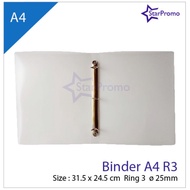 A4 Plastic Binder 2Rings 3/s 4/s 30/s