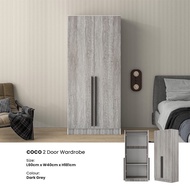 SKL Furniture 3D Anti- Scratch  Wood 2/3 Doors Wardrobe / ALMARI BAJU