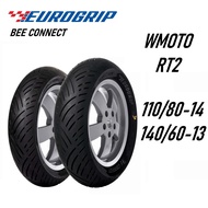 Eurogrip Tayar WMOTO RT2 Bee Connect Tyre 110/80-14 & 140/60-13 Ready Stock