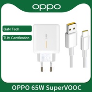 OPPO 65W Supervooc 2.0ที่ชาร์จเร็ว,พร้อมสายเคเบิล6.5A Type C สำหรับ OPPO Find X2 Pro Reno 5 5G 3 4 Pro Ace 2 X20 X2 Realme X50 Pro RX17 Pro