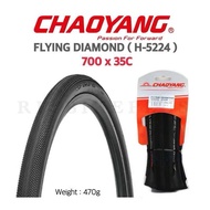 ยางนอกจักรยาน CHAOYANG รุ่น FLYING DIAMOND ขนาด 700x35C ขอบพับ ลายเรียบวิ่งเบาสบาย