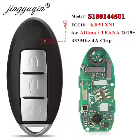 jingyuqin S180144501 KR5TXN1 Car Keyless Smart Remote Key 3BTN for Nissan Altima Teana Sylphy 2019+ 