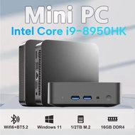 Mini PC Windows 11 Intel Core i9 8950HK(6-core 12-thread) 16GB  RAM DDR4 512GB 1TB SSD PC Gamer Dual