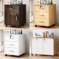 Office File Cabinet with Lock Small Storage Cabinet under Table with Wheels Movable Drawer Storage Data Cabinet