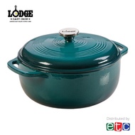 Lodge 6 Quart (5.58 litre) Turquoise (Lagoon) Enameled Cast Iron Dutch Oven
