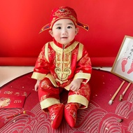 [Shubim Kids] -ST06- High-quality long-sleeved red CNY Quan Lon Suit for babies from 6-17kg