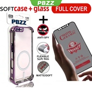 PBZZ Ceramic Privacy Resistant Tempered Glass Case for iphone 7 8 6 6S PLUS 7P 8P 6SP se 2 se3 phone