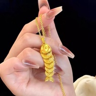 916 gold  Ancient Method Coin Koi Necklace Pendant /diy charm gold 916 Five Emperor Coin Pendant
