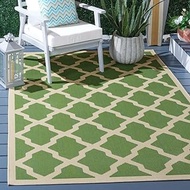 Safavieh Courtyard Collection CY6903 Trellis Indoor/ Outdoor Area Rug, 6'7" x 9'6", Green / Beige