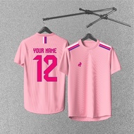 Tshirt Baju Jersey Custom Name Jersi Print Nama No Lelaki Perempuan Lengan Panjang Long Sleeve 2xs-7