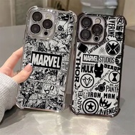 Marvel Super Hero Cool Comics Electroplated Case For Samsung A57 5G A37 A17 A07 TPU Clear Phone Casi