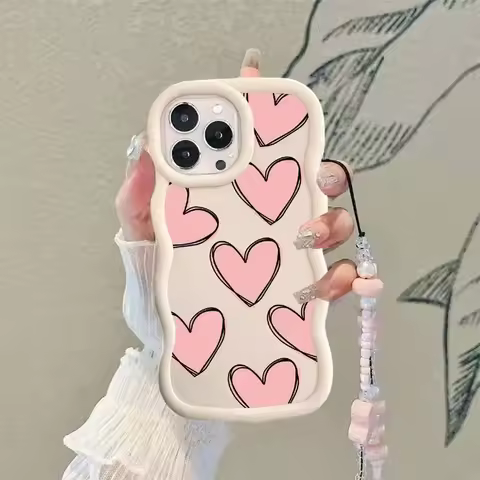 3D Love Heart Chain Case For Honor X9B X8B X7B X9A X8A X7A X6A Y70 90 Lite X6 X8 4G 5G huawei Y9 Pri