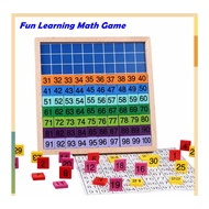 Multifunctional 1 to 100 Consecutive Numbers Chart Wooden Educational Montessori Toys Preschool Lear