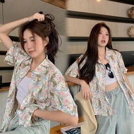 Cuites w373 Loose Short-Sleeved Shirt Printed With Graffiti Sun Protection Fit For Women Soft Stretc