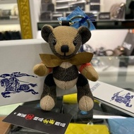 東區正精品㊣ BURBERRY THOMAS 8124868 全新經典格紋蝴蝶結泰迪熊公仔吊飾鑰匙圈掛飾吊飾 RZ6258