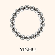 YISHU | Akoya Silver Grey Pearl Bracelet Elastic Rope