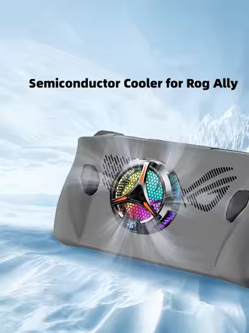 Rog Ally Fan Cooler, Semiconductor Heatsink Cooling with 7Blade Fan/LED Temperature Display Magnetic